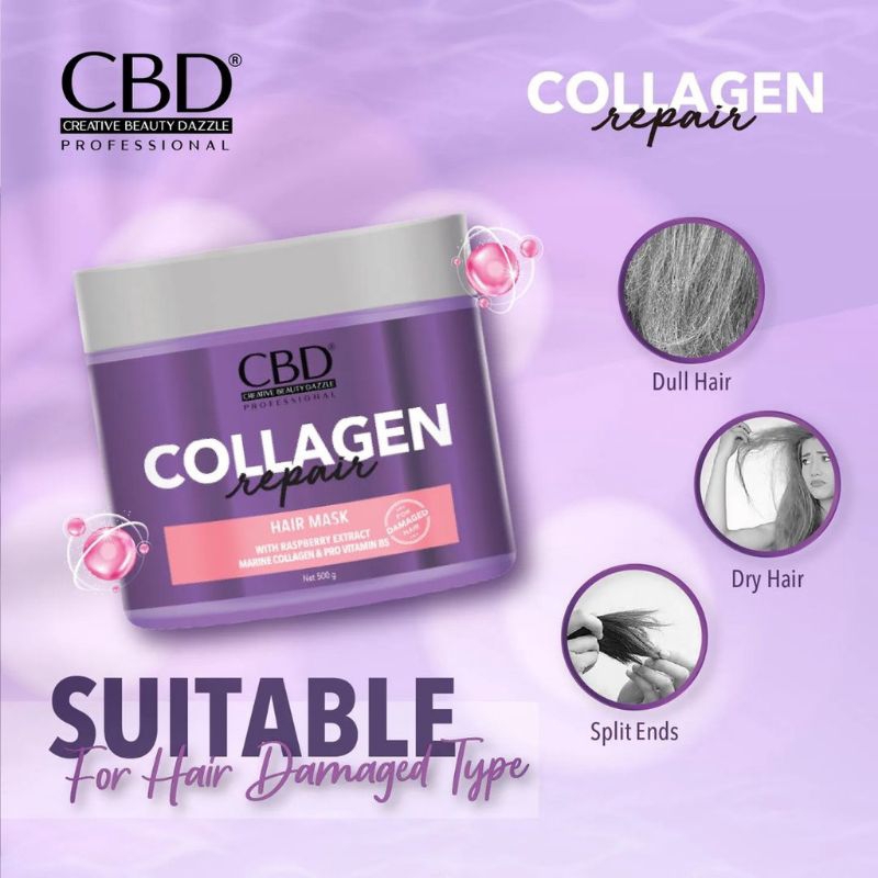 MADAME - CBD COLLAGEN HAIR MASK 500ML ( UNGU )