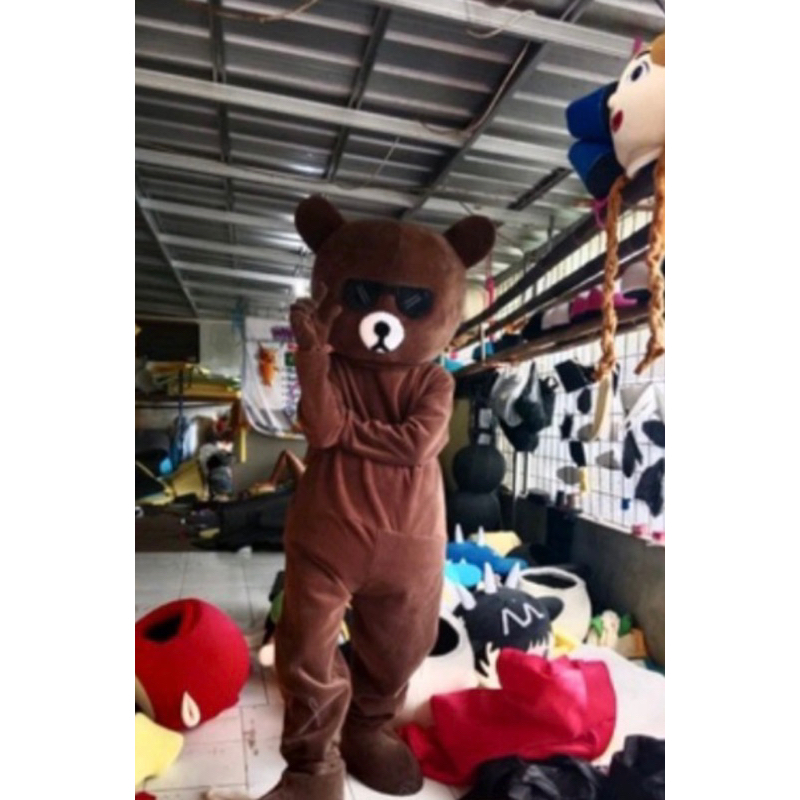 KOSTUM BADUT MASKOT BERUANG LINE