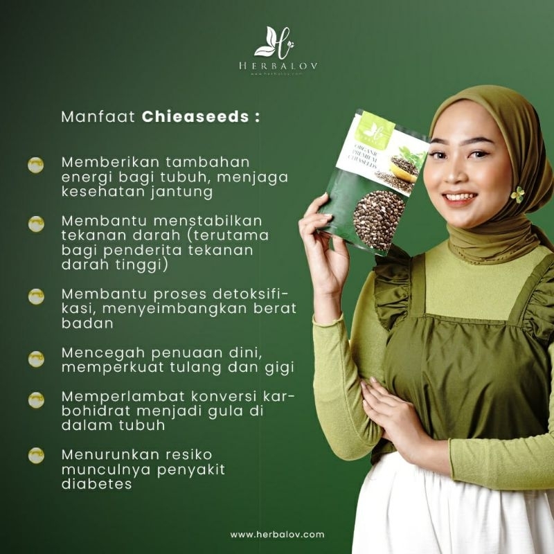 

RB Premium Chia Seed By Herbalov Pelengkap makanan untuk program penurunan berat badan
