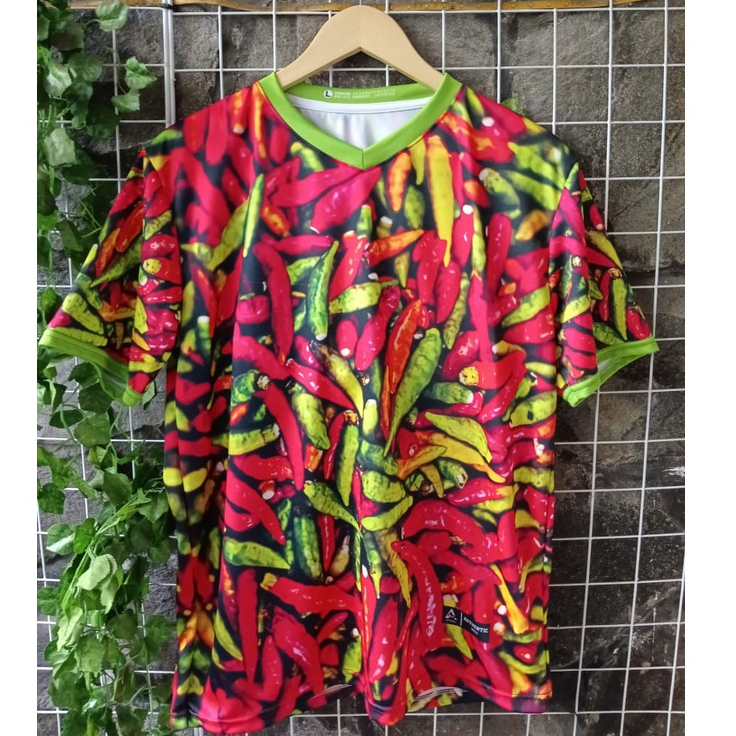 kaos baju jersey sayuran cabai/alpukat/tomat hijau jersey unik kaos sayur balap kaos printing 3d mot