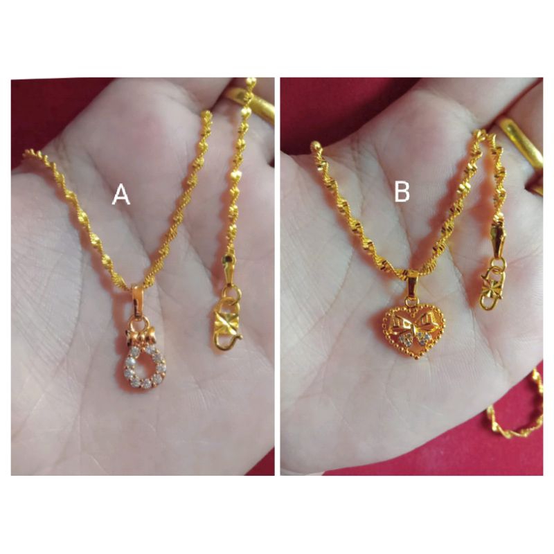 kalung pelintir zicron2 lapis emas 24 k