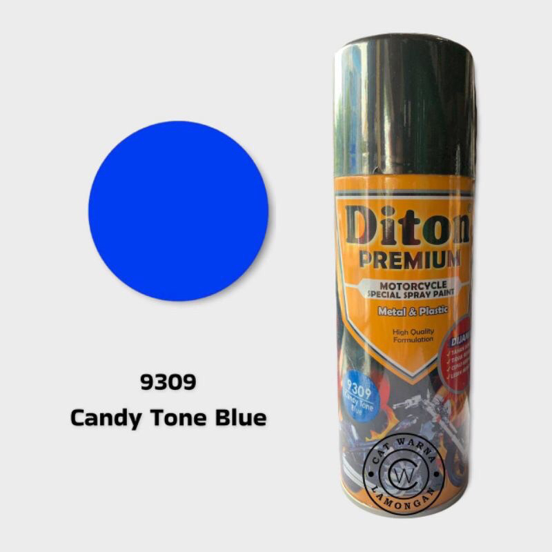 Diton Premium 9309 Candy Tone Blue | Pylox Cat Semprot Pilok Motor Pilox Ditton