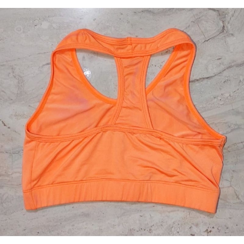 NEW SPORT BRA ORANGE TERANG DARK ORANGE FIT TO L BESAR STRETCH