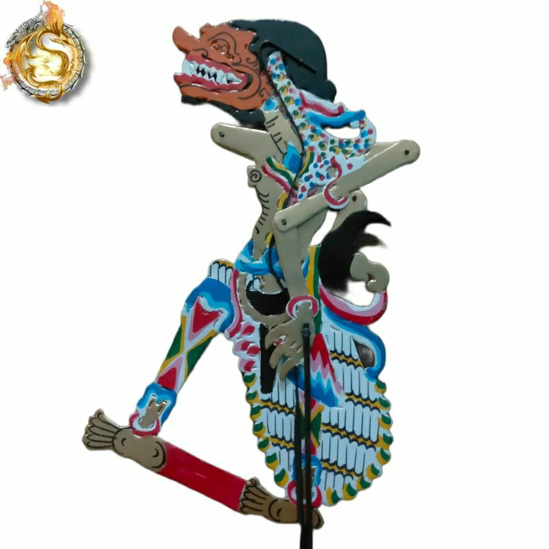 wayang kulit buto cakil bahan kertas karton duplex