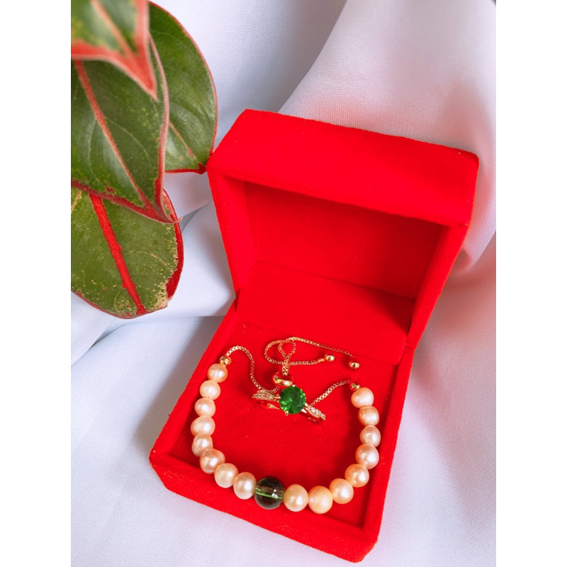 SET GELANG CINCIN MUTIARA