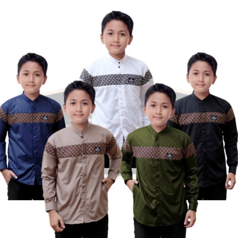 Baju Koko Anak Laki Laki Remaja Usia 5-13 Tahun / Koko Gus Azmi  /  Koko Anak Laki Laki Terbaru