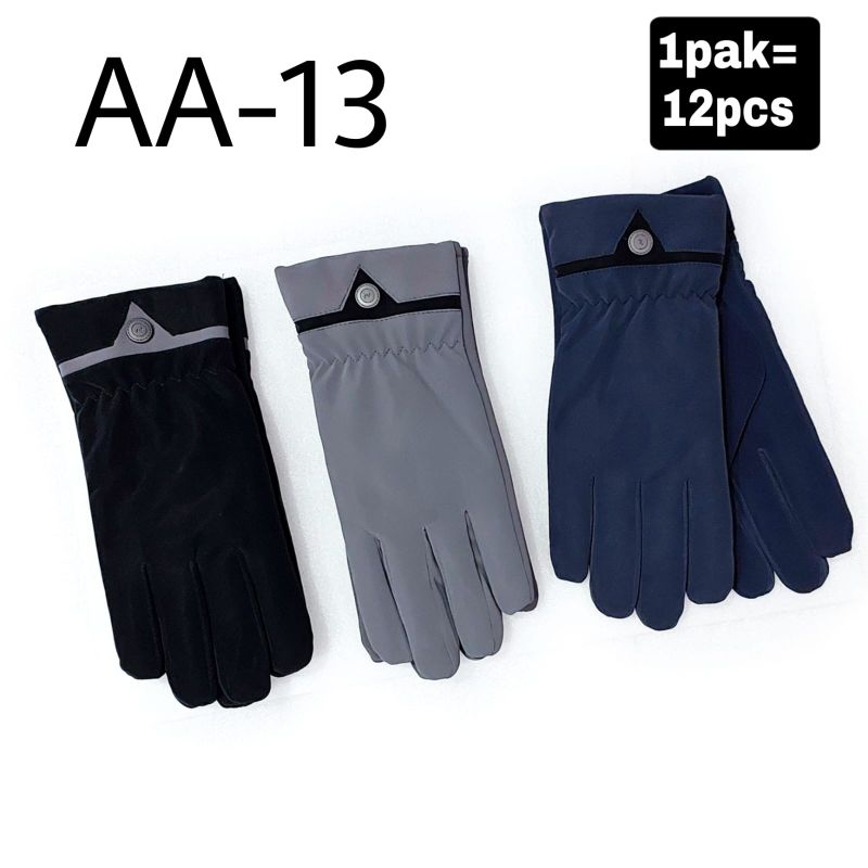 sarung tangan pria FULL touch screen anti slip man glove fashion tebal AA-13