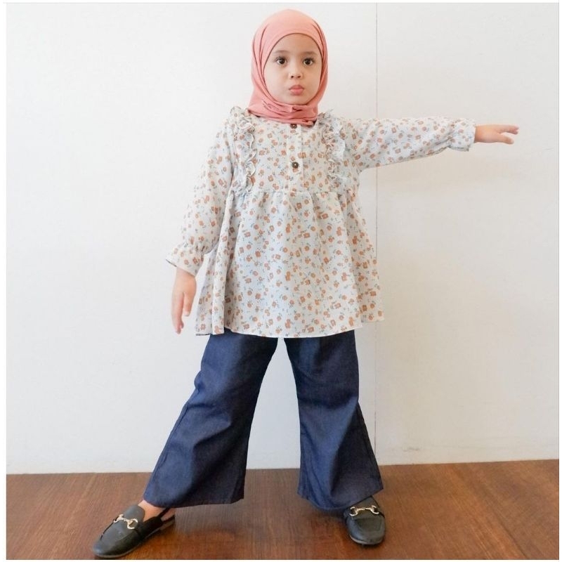 Kulot Anak Perempuan Denim Black misty 3-6 Tahun