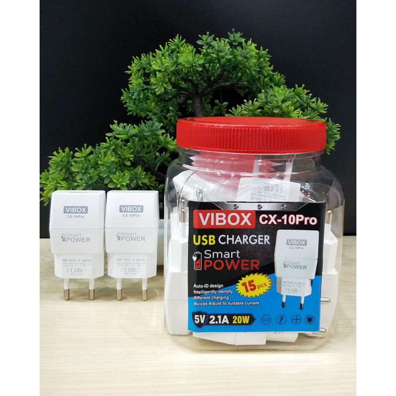 BATOK TOPLES VIBOX CX10Pro ISI 15PCS SUPER SMART POWER ADAPTOR SUPPER SMUA HP ANDROID TERPOPULER