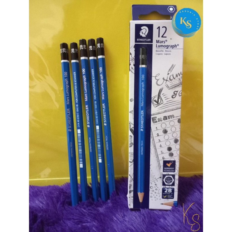 

Pensil STAEDTLER PENCIL 2B MARS LUMOGRAPH 100 FOR COMPUTER & SCANNER