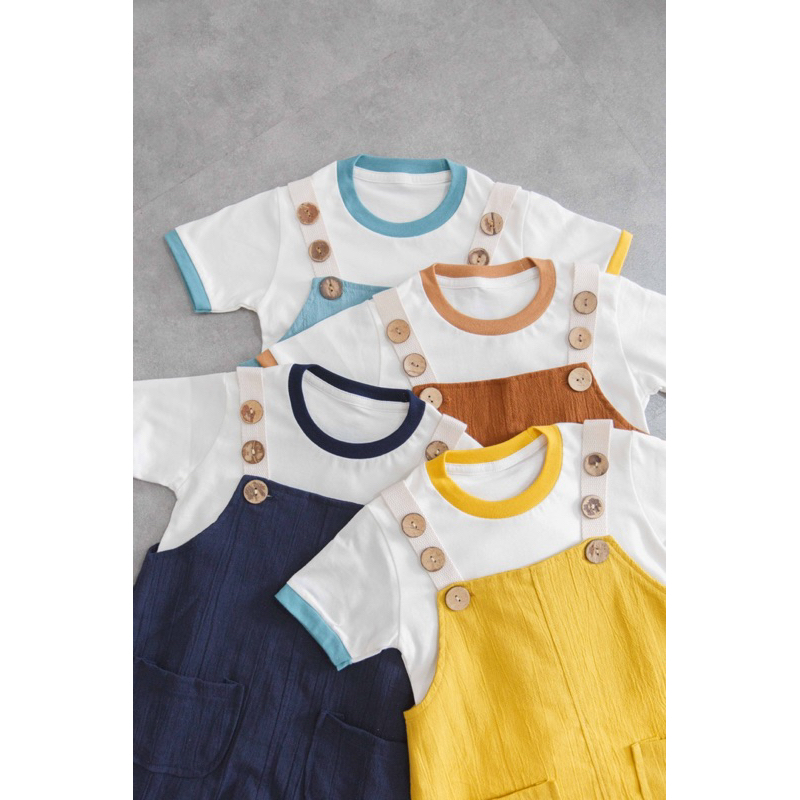 GALE Overall Set Anak 1-4thn / Baju Overall Anak