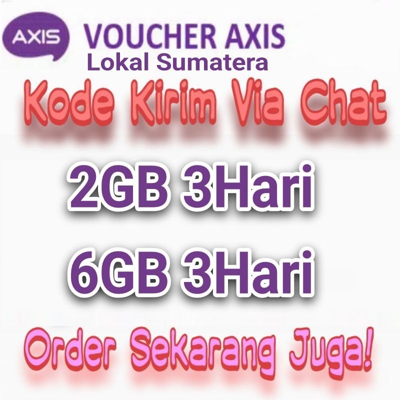 Voucher Axis 1,5gb 1hari 2gb 3hari 6gb 3hari Aigo Super Mini