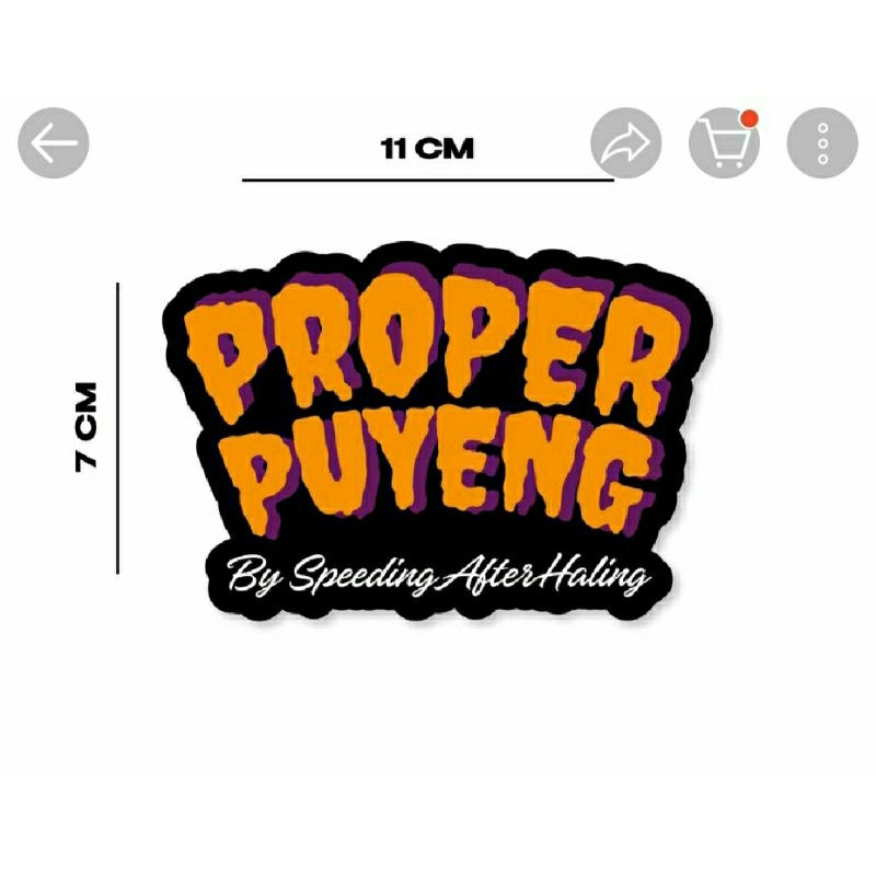 

stiker Print & cut PROPER PUYEMG uk 11cm