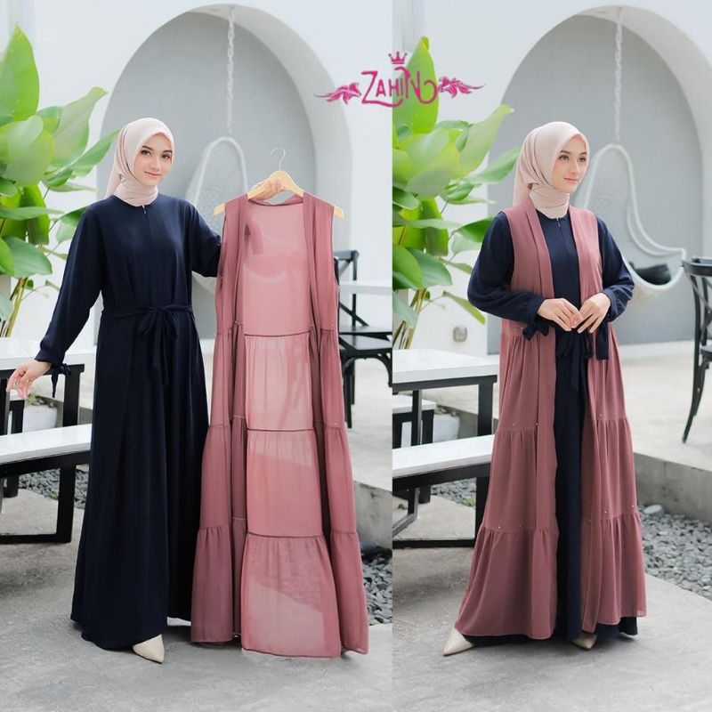 ZAHIN ORI OUTER // CELLIA SET OUTER BY ZAHIN//SET OUTER WANITA // GAMIS SET OUTER CRINKLE MIX CERUTY BABY DOLL ZAHIN