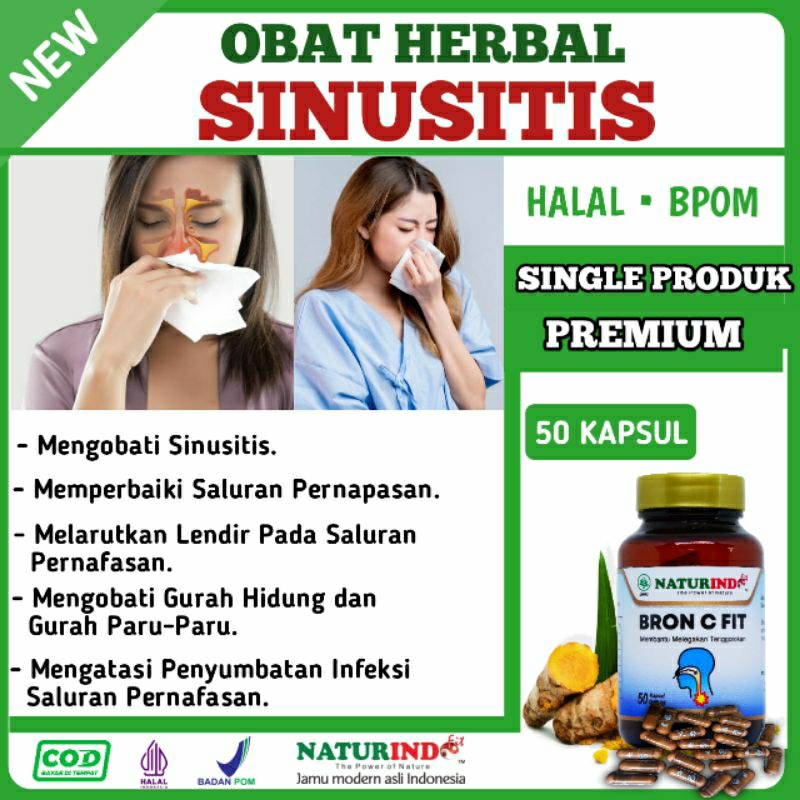 OBAT SINUSITIS PALING AMPUH Obat Pilek Menahun Hidung Tersumbat  Polip Hidung Obat Sinusitis Pilek M