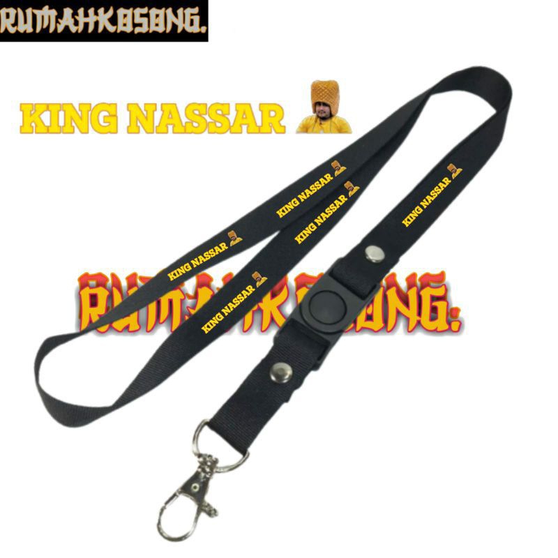 

lanyard KING NASSAR / tali lanyard musik top dangdut gantungan kunci name tag id card / pods / brand lokal