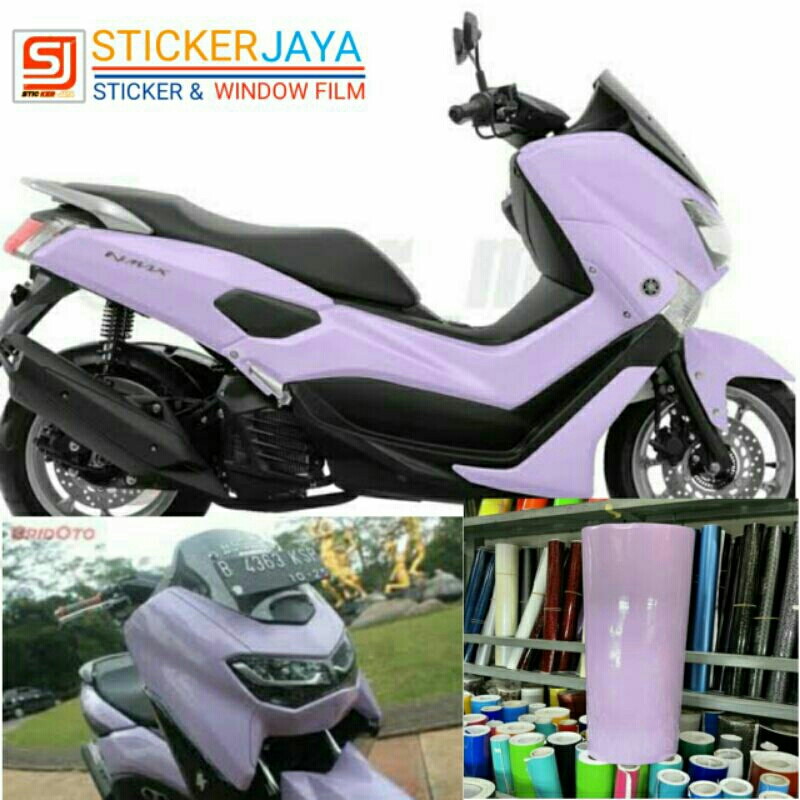 STIKER SKOTLET warna ungu lilac lebar 45 x 50 cm stiker motor warna ungu lilac