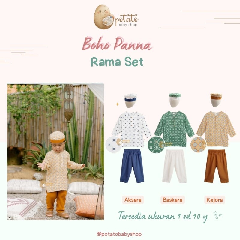 Bohopanna Rama Set 1 Years s/d 10 Years - Setelan Anak Boho Baby