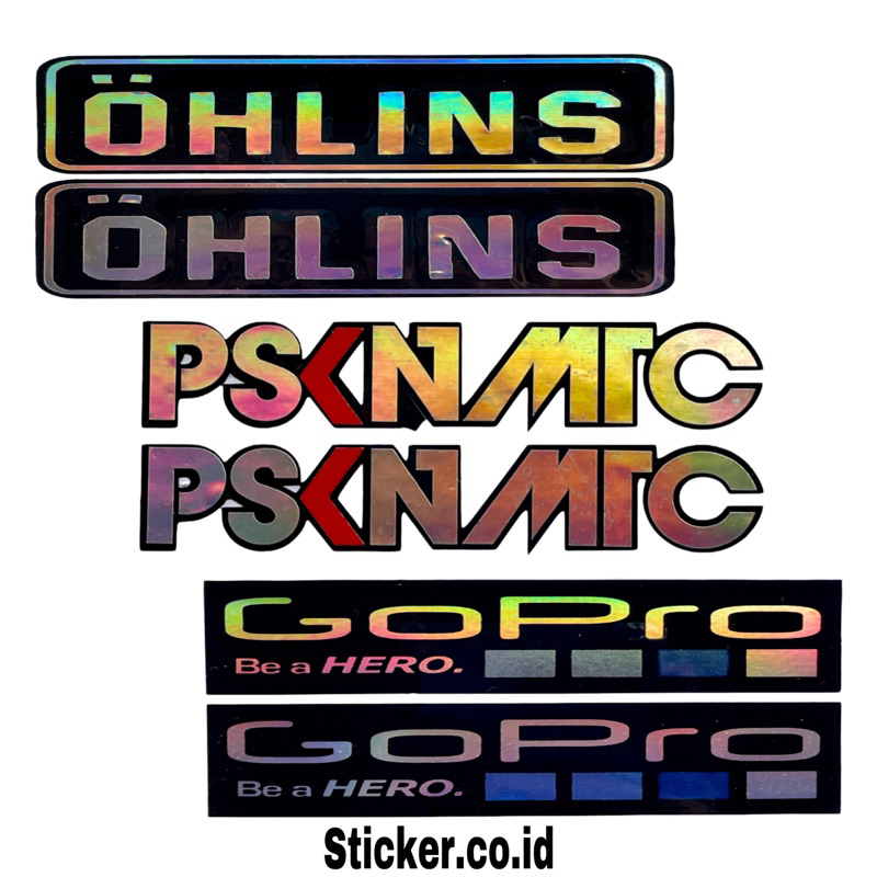 

Sticker Cutting Timbul Hologram PSKNMTC OHLINS GOPRO 2 PCS