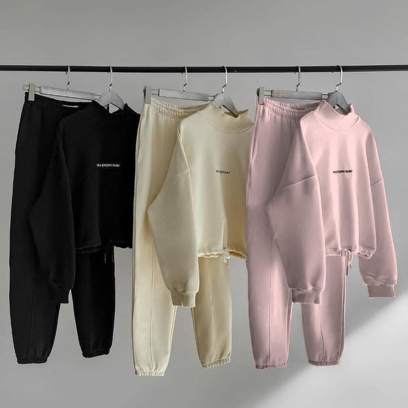 ONE SET JOGGER SWEATER I AM A STROM BABY TERBARU | SET WANITA SETELAN