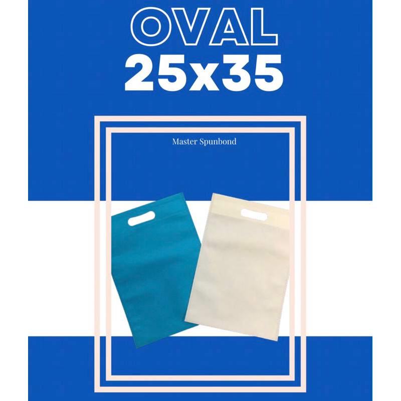 

20PCS OVAL 25x35|| Tas kain || Goodie Bag || Souvenir ||Spunbond