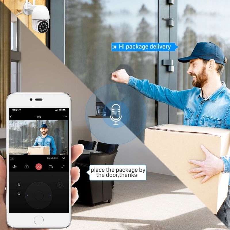 IP CAMERA V380 OUTDOOR PTZ SPEED DOME 8MP WIRELESS 1080P FULL HD NIGHT VISION