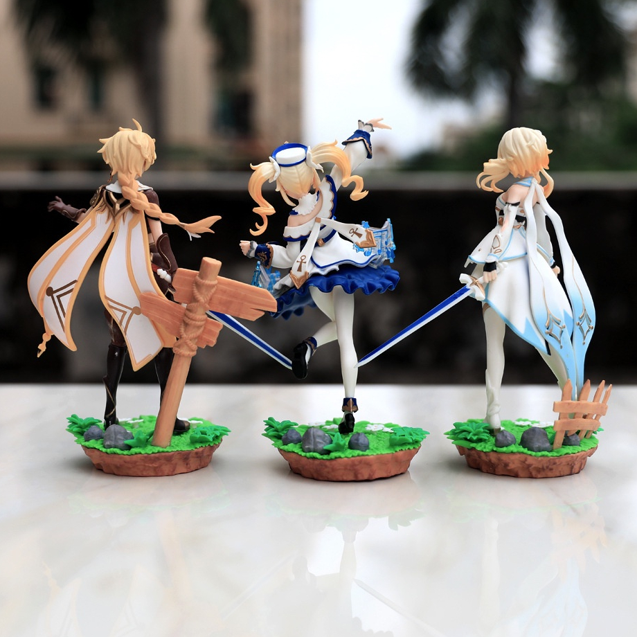 Figure Genshin Impact Aether Lumine Barbara Anime 20cm