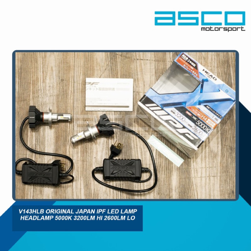 V143HLB Original Japan IPF LED Lamp Headlamp 5000k 3200lm HI 2600lm LO