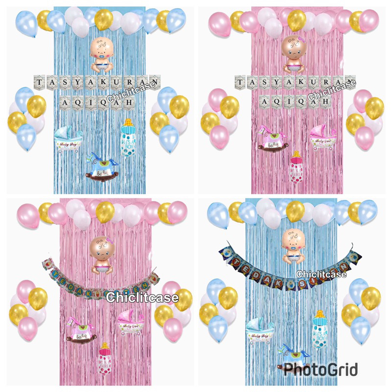 Paket balon tedak siten/khitan/dekorasi tasyukuran aqiqah baby