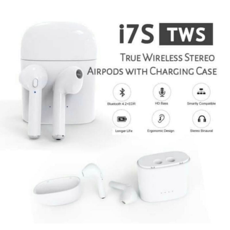 ISC Earphone HBQ TWS i7S Wireless Headset Bluetooth Stereo Mini Bass