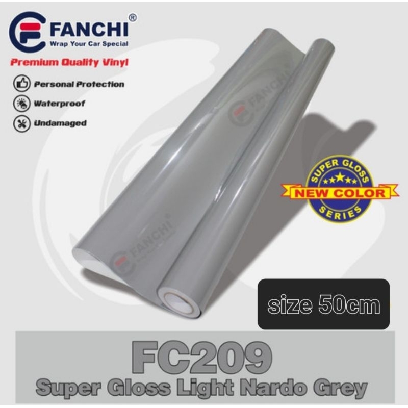 50cm Sticker Fanchi FC209 Super Gloss Glossy Light Nardo Grey Premium Wrap 50cm