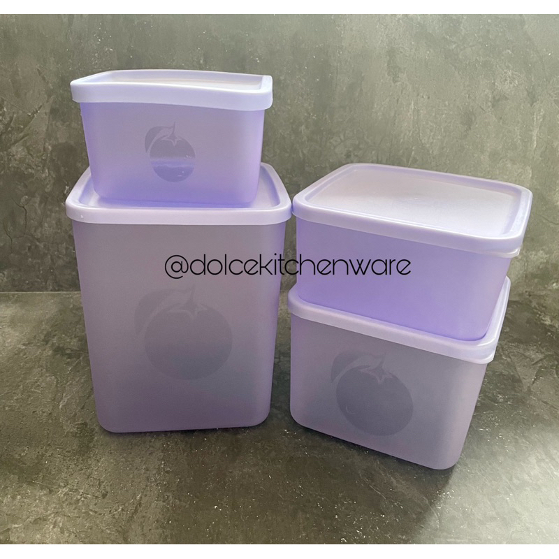 Lemony Plast Kotak Makanan Sealware Segi Plastik Pamelo Set 8 pcs Warna BPA Free