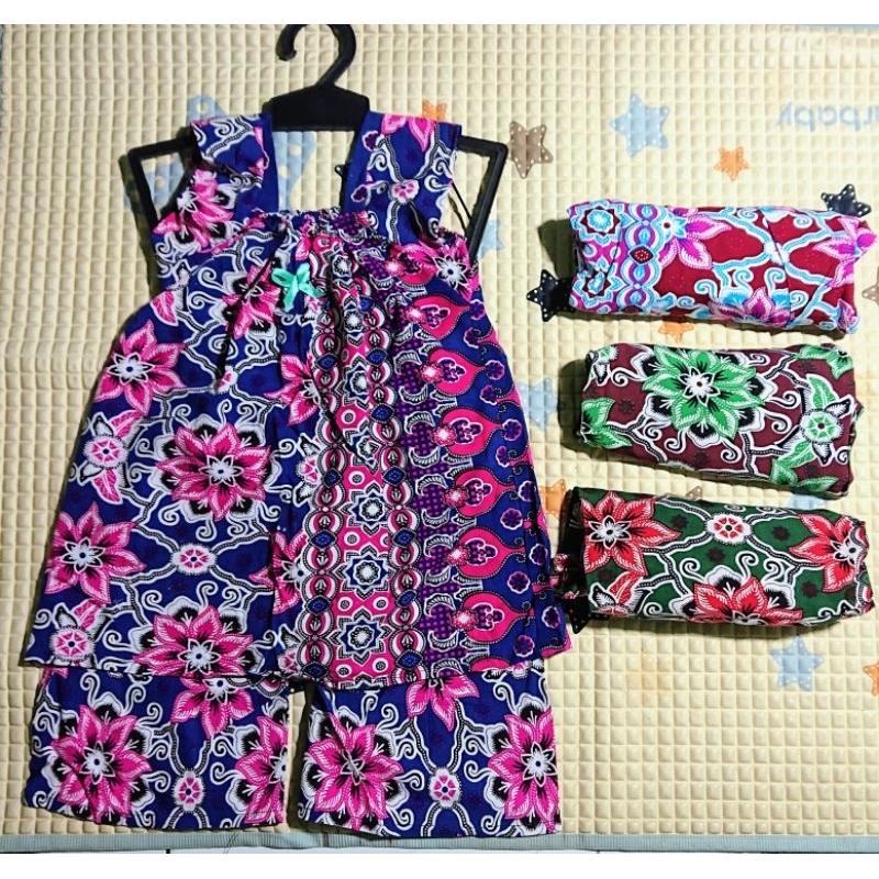 setelan batik perca anak