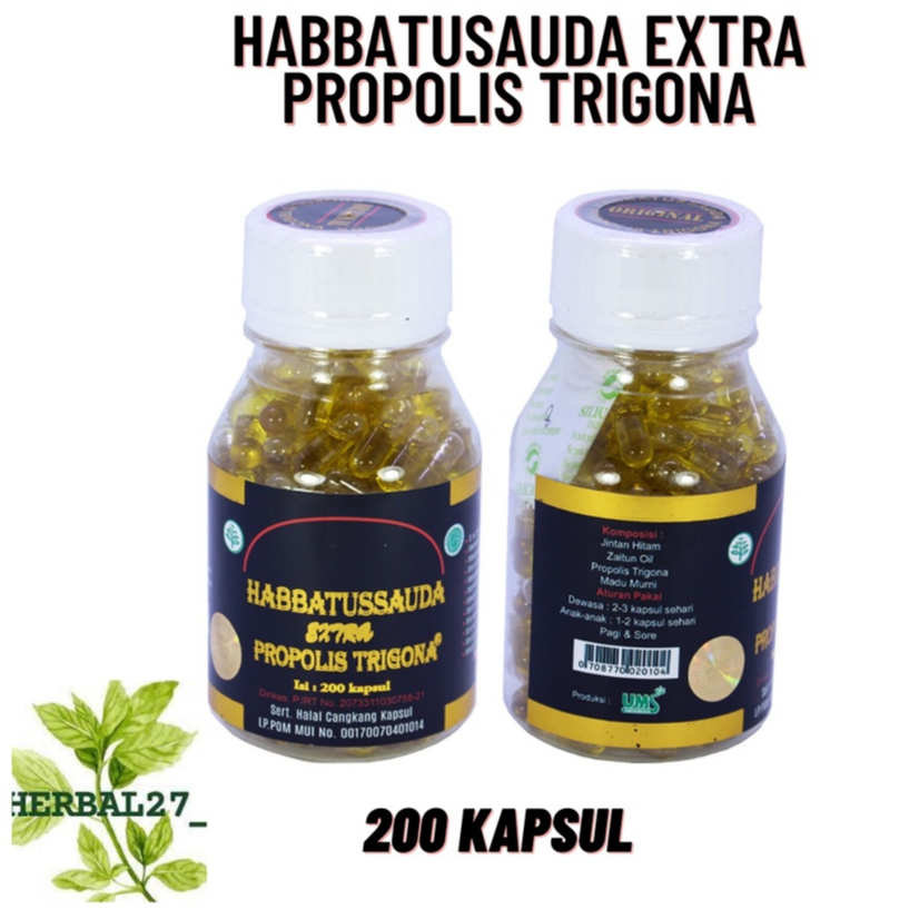 UMS 200 Habbatussauda Extra Propolis Trigona 200 Kapsul UMS | Habatussauda ORIGINAL