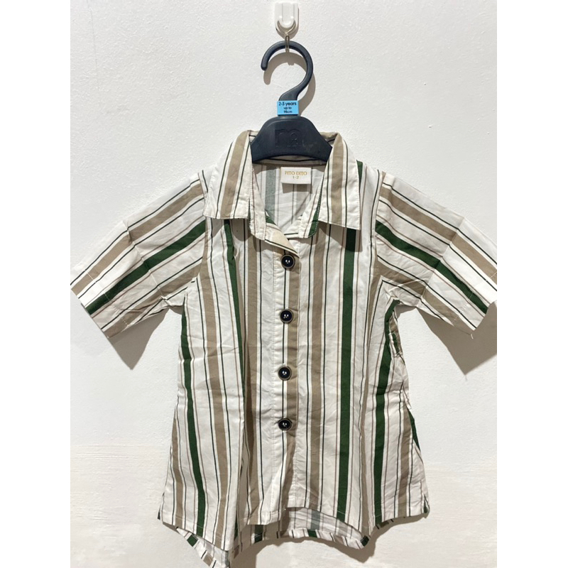 kemeja pito dito dan dress anak perempuan