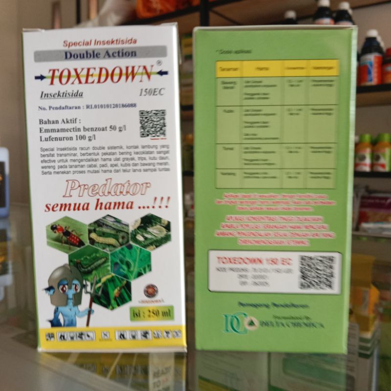 Insektisida TOXEDOWN 150 EC Predator Basmi Ulat. Isi 250 ml