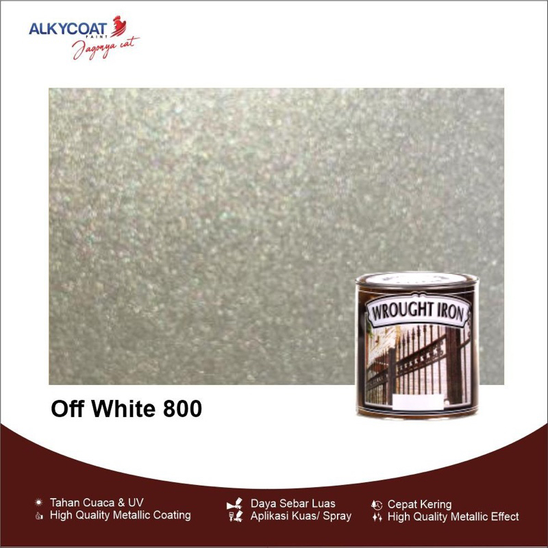 Cat Besi Tempa Wrought Iron / Cat Besi / Cat Pagar Besi Metallic Wrought Iron 0.9 Liter -(Off White