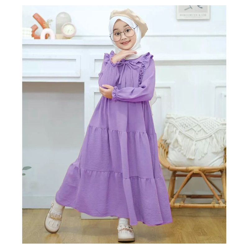 (Dress Saja) Gamis Anak Perempuan / Gamis Crinkle / Baju Muslim Anak Perempuan / Gamis Anak 2 Tahun / Baju Gamis Anak Perempuan / Dress Anak Perempuan 3 tahun / Gamis Anak Set Hijab Terbaru / Gamis Anak Terbaru 2022 Model Terbaru Syifa Kids