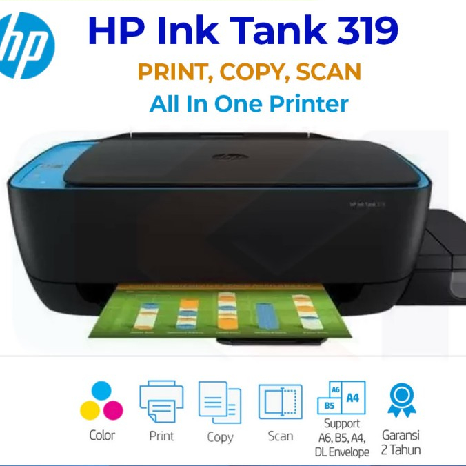 HP Ink Tank 319 All In One Printer (Print, Scan, Copy)