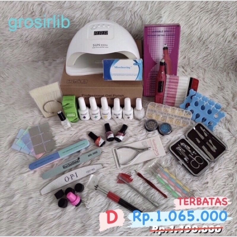 paket nail art super lengkap