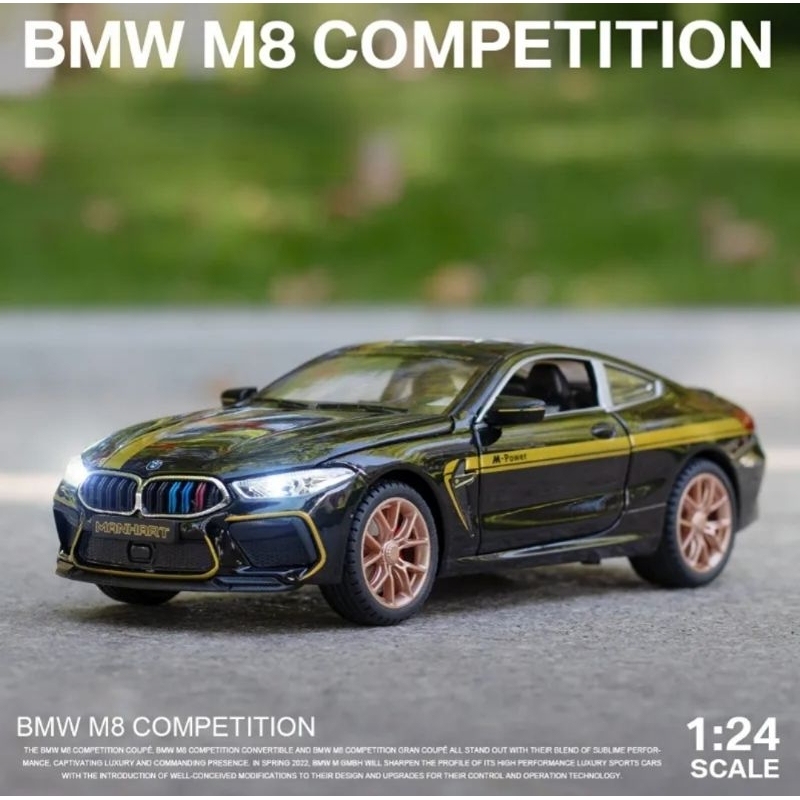 Diecast Mobil BMW M8 MANHARTMetal Collection Series Miniatur Die-cast Mobil Skala 1:24