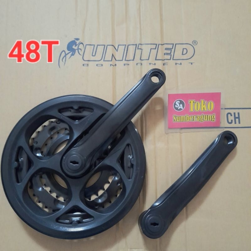 CRANK PIRINGAN TUMPUK SEPEDA MTB 42T MINITRACK FIXIE 3 SPEED gir sepeda mtb 42T 48T federal ger susu