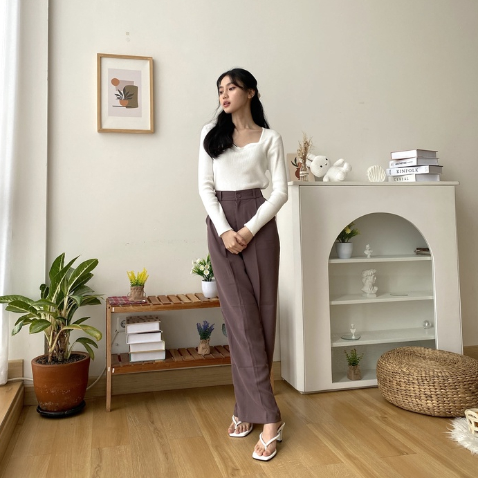 Harmony Pants - Celana Panjang Wanita Korea - Casual / Formal Pants