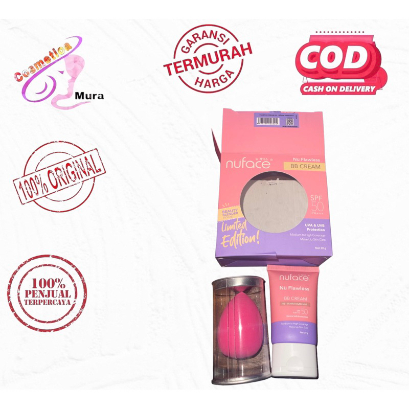 free beauty blender || nu face BB cream || BB cream harian nuface