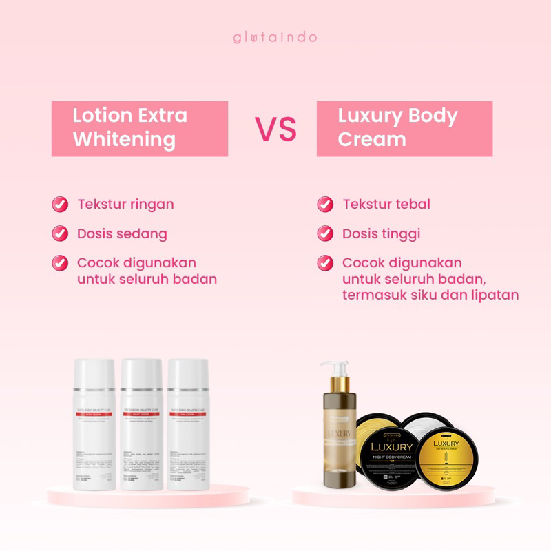 Luxury Whitening Cream Badan extra Memutihkan Lebih Cepat BPOM