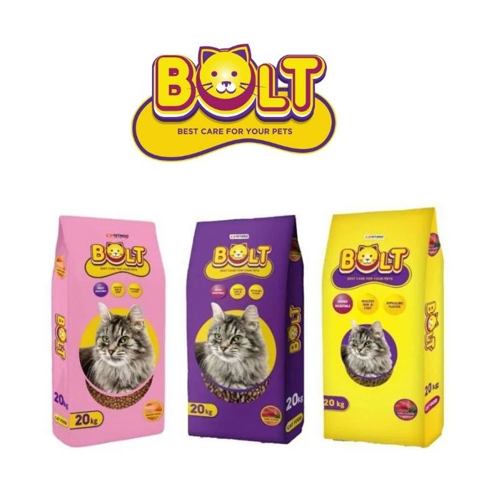 EKSPEDISI Bolt Tuna Ikan 20Kg / Bolt Tuna Donut 20Kg / Bolt Salmon 20Kg Makanan Kucing Kering 20Kg