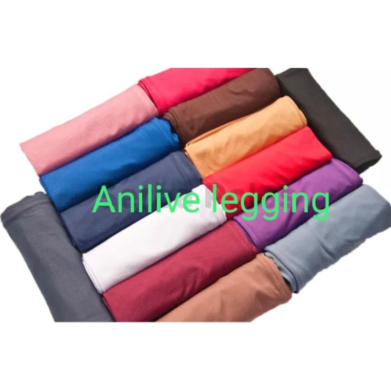 Anilive Legging wanita polos panjang dewasa bahan polos licin