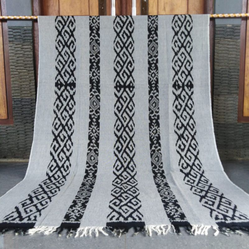 Kain Tenun Etnik Jepara Warna Abu abu Tenun Blanket Jepara