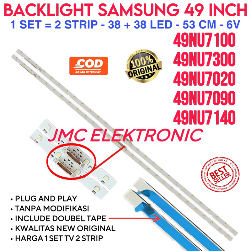 BACKLIGHT TV SAMSUNG UA-49NU7100 49NU7090 49NU7020 49NU7140 49NU7300 UA49NU7100 UA49NU7090 UA49NU7020 UA49NU7300 UA49NU7140 49NU 49INC 49 INC