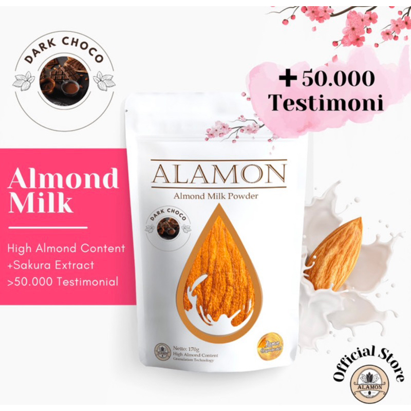 alamon susu bubuk almond premium cocok untuk busui memperbanyak asi n kualitas asi